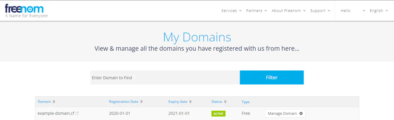 Manage My Domains