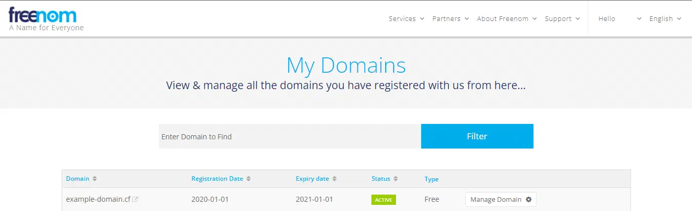Manage My Domains