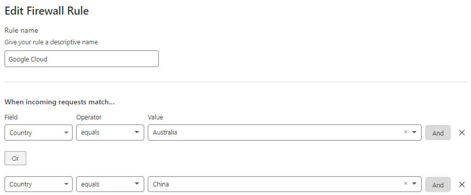 Setup deny for China and Australia